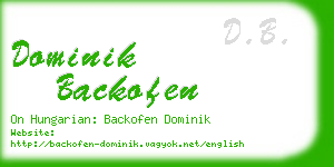 dominik backofen business card